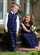 Girls Dress and Boys Tartan Trews Outfit