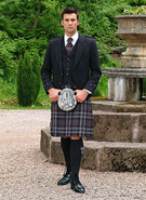 Charcoal Tweed Argyll Kilt Outfit