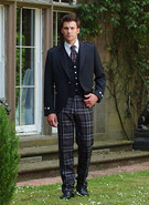 Gents Black Argyll Trews Outfit