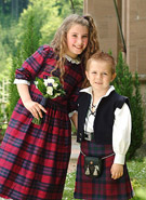 Girls Tartan Dress and Boys Jacobite Kilt Outfit